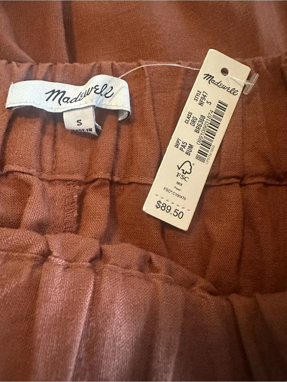 Madewell Linen-Blend Side-Button Midi Skirt - Picture 6 of 7
